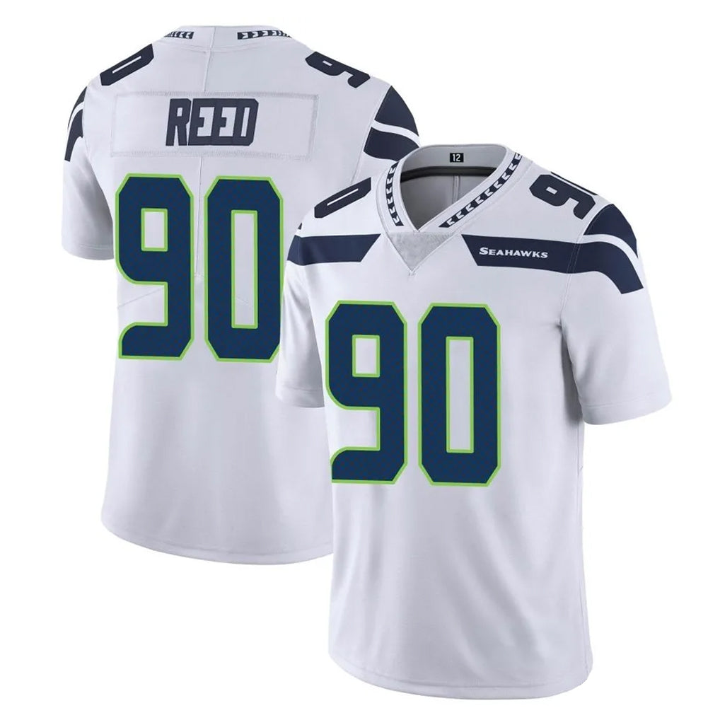 Mdoa S.Seahawks #90 Jarran Reed Player White Limited Vapor Untouchable Home Game Stitched Jerseys