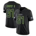 Mdoa S.Seahawks #91 Byron Murphy II Player Black Impact Limited Home Game Stitched Jerseys