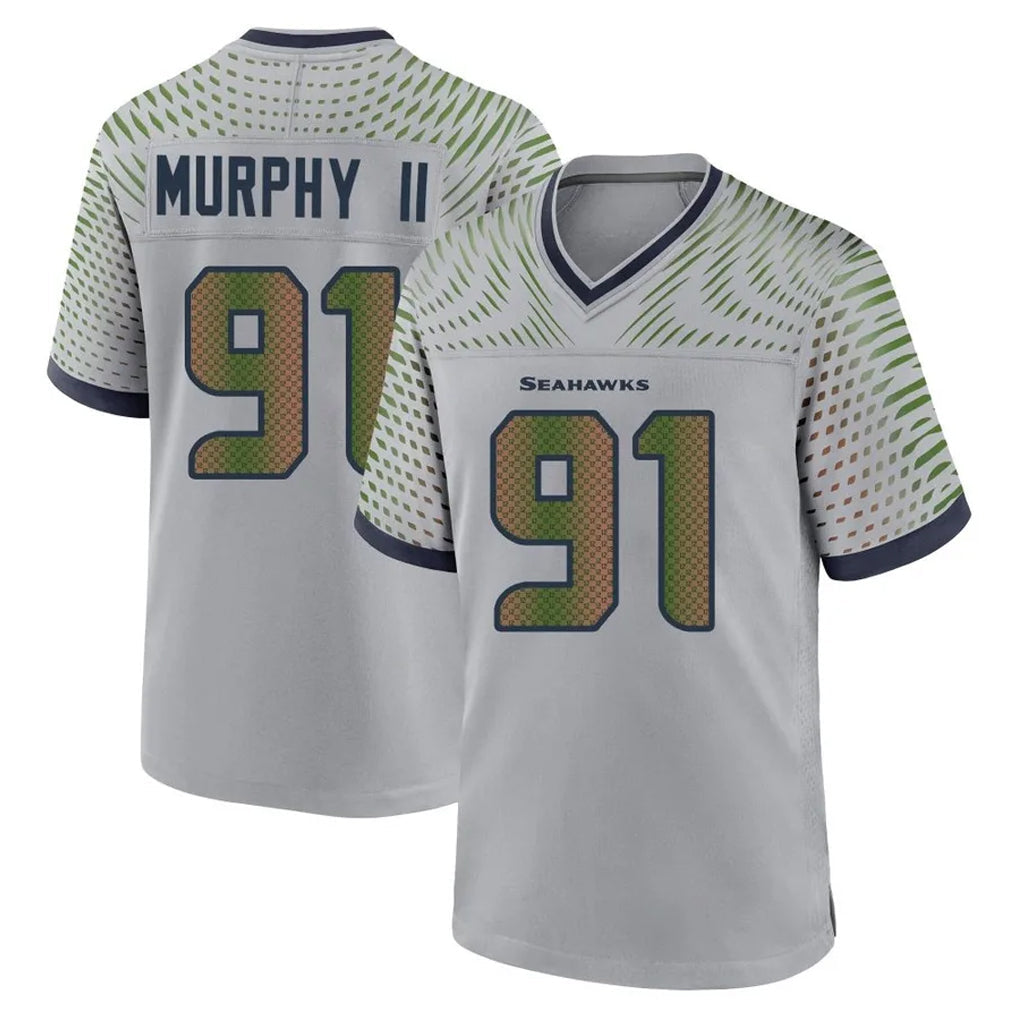 Mdoa S.Seahawks #91 Byron Murphy II Player Grey 2025 Rivalries Collection Home Game Stitched Jerseys