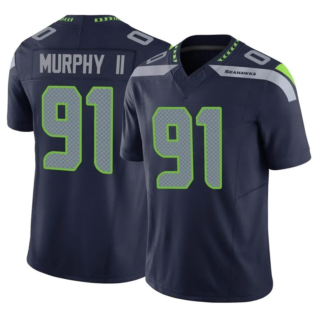 Mdoa S.Seahawks #91 Byron Murphy II Player Navy Limited Vapor F.U.S.E. Home Game Stitched Jerseys