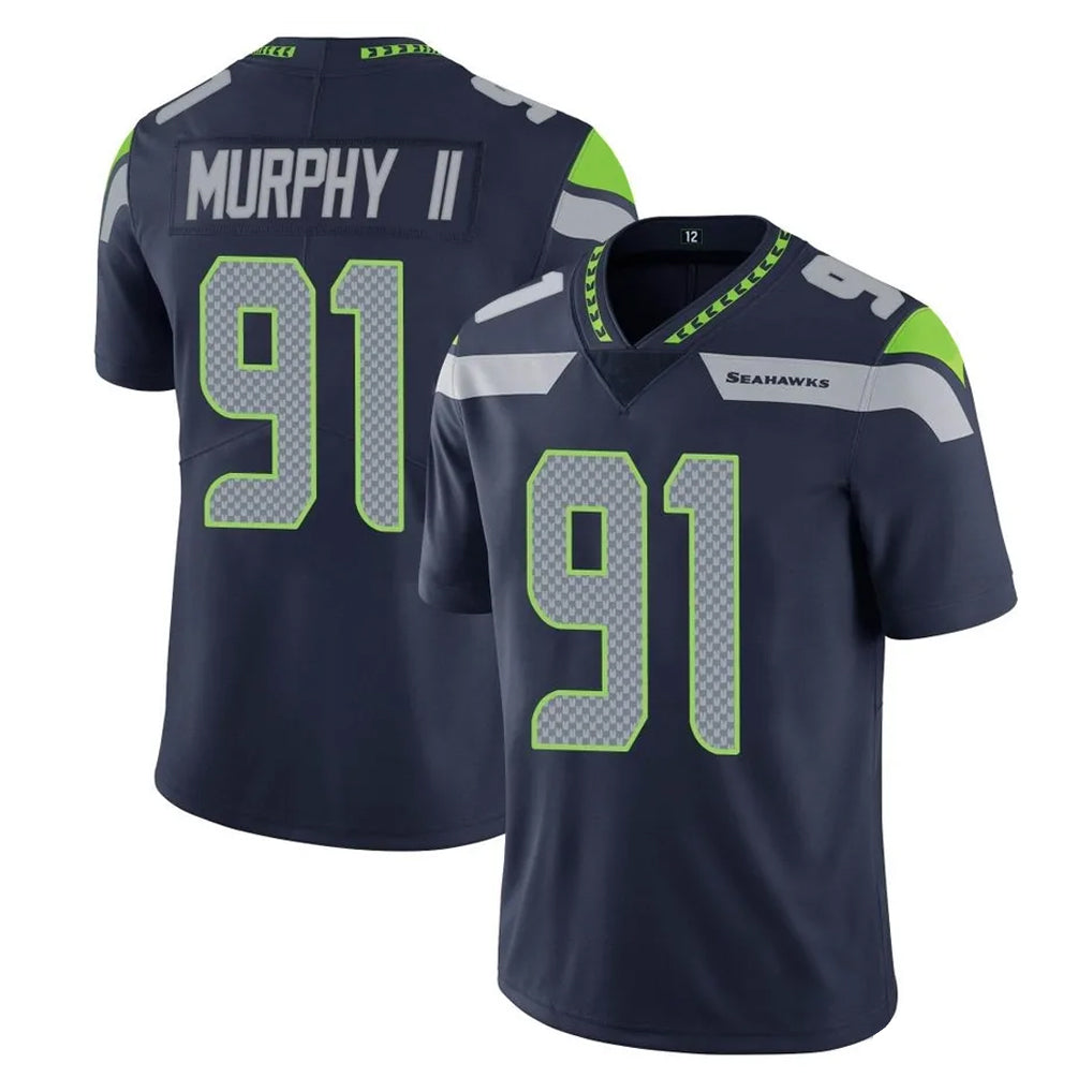 Mdoa S.Seahawks #91 Byron Murphy II Player Navy Limited Vapor Untouchable Home Game Stitched Jerseys