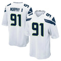 Mdoa S.Seahawks #91 Byron Murphy II Player White Home Game Stitched Jerseys