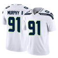 Mdoa S.Seahawks #91 Byron Murphy II Player White Limited Vapor F.U.S.E. Home Game Stitched Jerseys