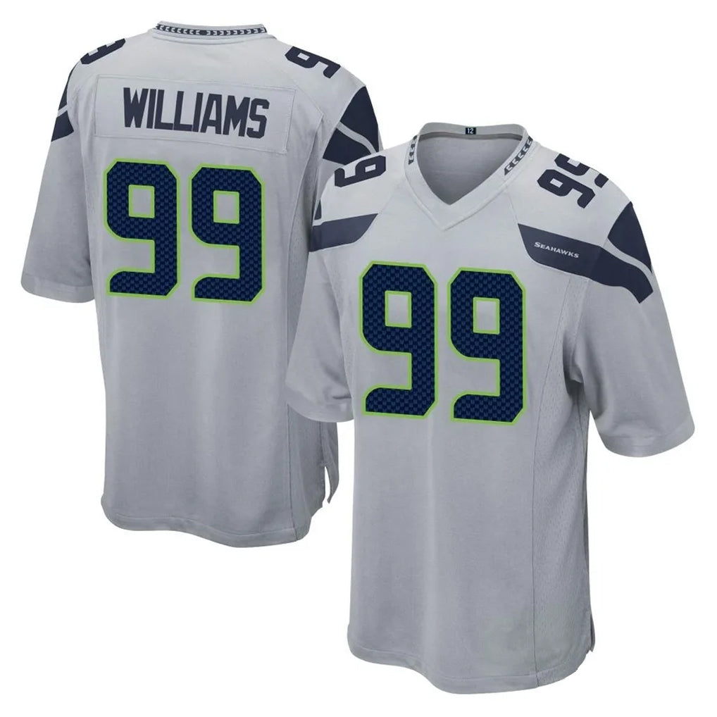 Mdoa S.Seahawks #99 Leonard Williams Player Gray Home Game Stitched Jerseys