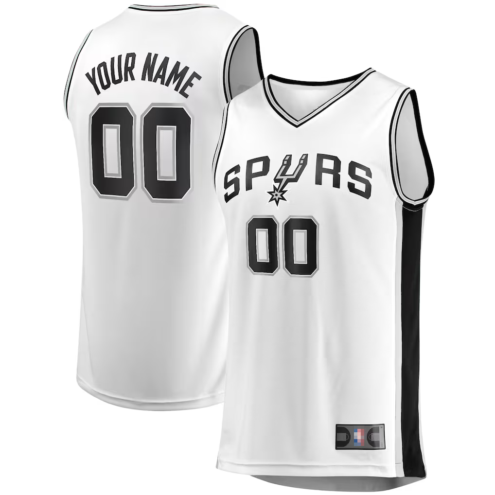 Mdoa SA.Spurs Fanatics White Fast Break Custom Replica Jerseys - Association Edition