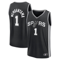 Mdoa SA.Spurs #1 Victor Wembanyama Fanatics Black Fast Break Replica Player Jerseys - Icon Edition