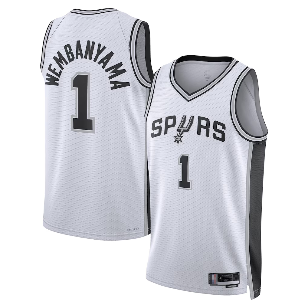 Mdoa SA.Spurs #1 Victor Wembanyama White Swingman Jerseys - Association Edition