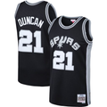 Mdoa SA.Spurs #21 Tim Duncan Mitchell & Ness Black 1998-1999 Big & Tall Hardwood Classics Swingman Jerseys