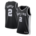 Mdoa SA.Spurs #2Dylan Harper Black 2025 NBA Draft First Round Pick Swingman Jerseys - Icon Edition