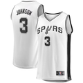 Mdoa SA.Spurs #3 Keldon Johnson Fanatics White Fast Break Association Jerseys