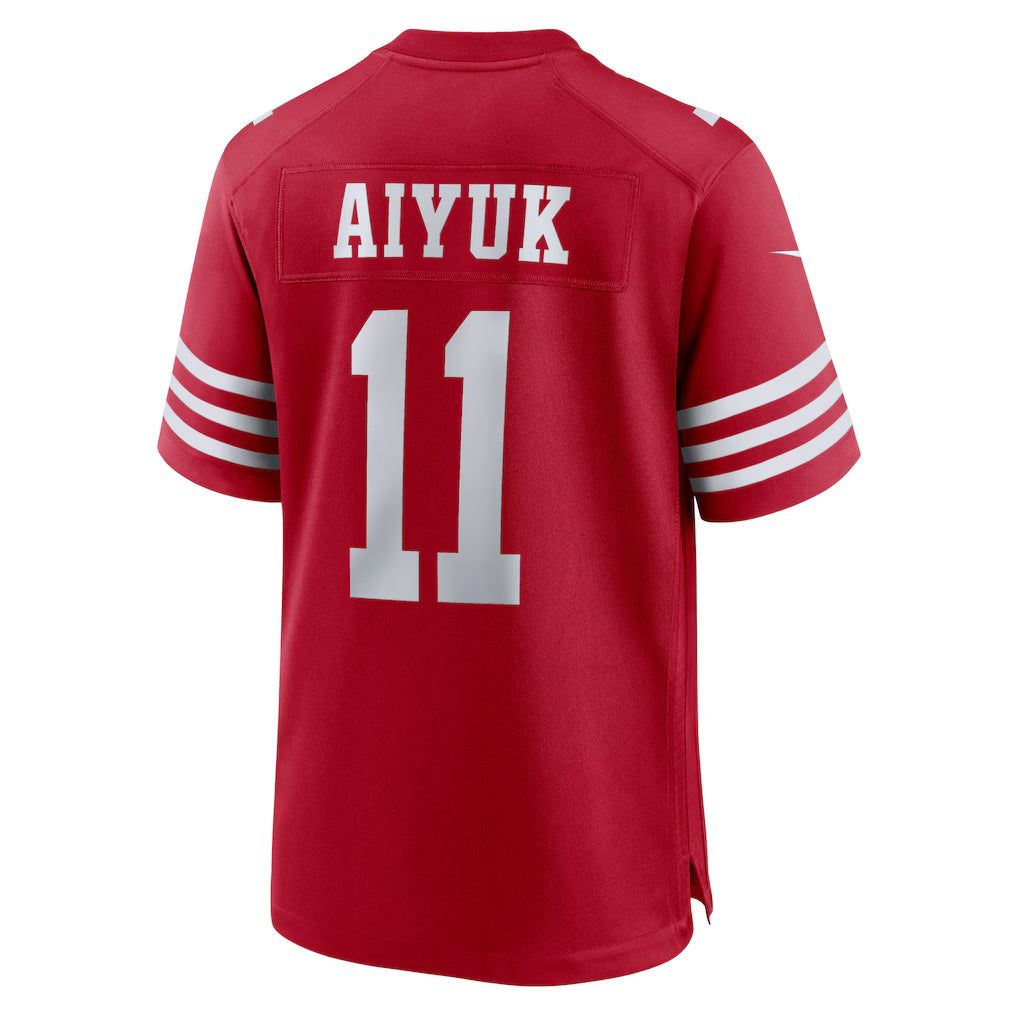 Mdoa SF.49ers #11 Brandon Aiyuk Scarlet Game Player Stitched Jerseys