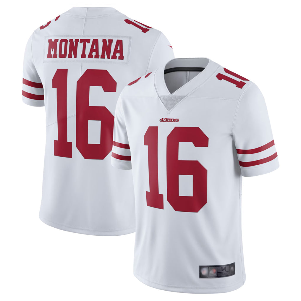 Mdoa SF.49ers #16 Joe Montana Player Vapor Untouchable Limited Throwback White Stitched Jerseys