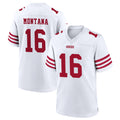 Mdoa SF.49ers #16 Joe Montana Player White Home Game Stitched Jerseys
