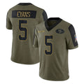 Mdoa SF.49ers #5 Mike Evans Player Olive Salute To Service Limited Game Stitched Jerseys