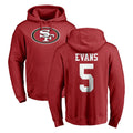 Mdoa SF.49ers #5 Mike Evans Player Red LOGO Pullover Hoodies Home Game Stitched Jerseys
