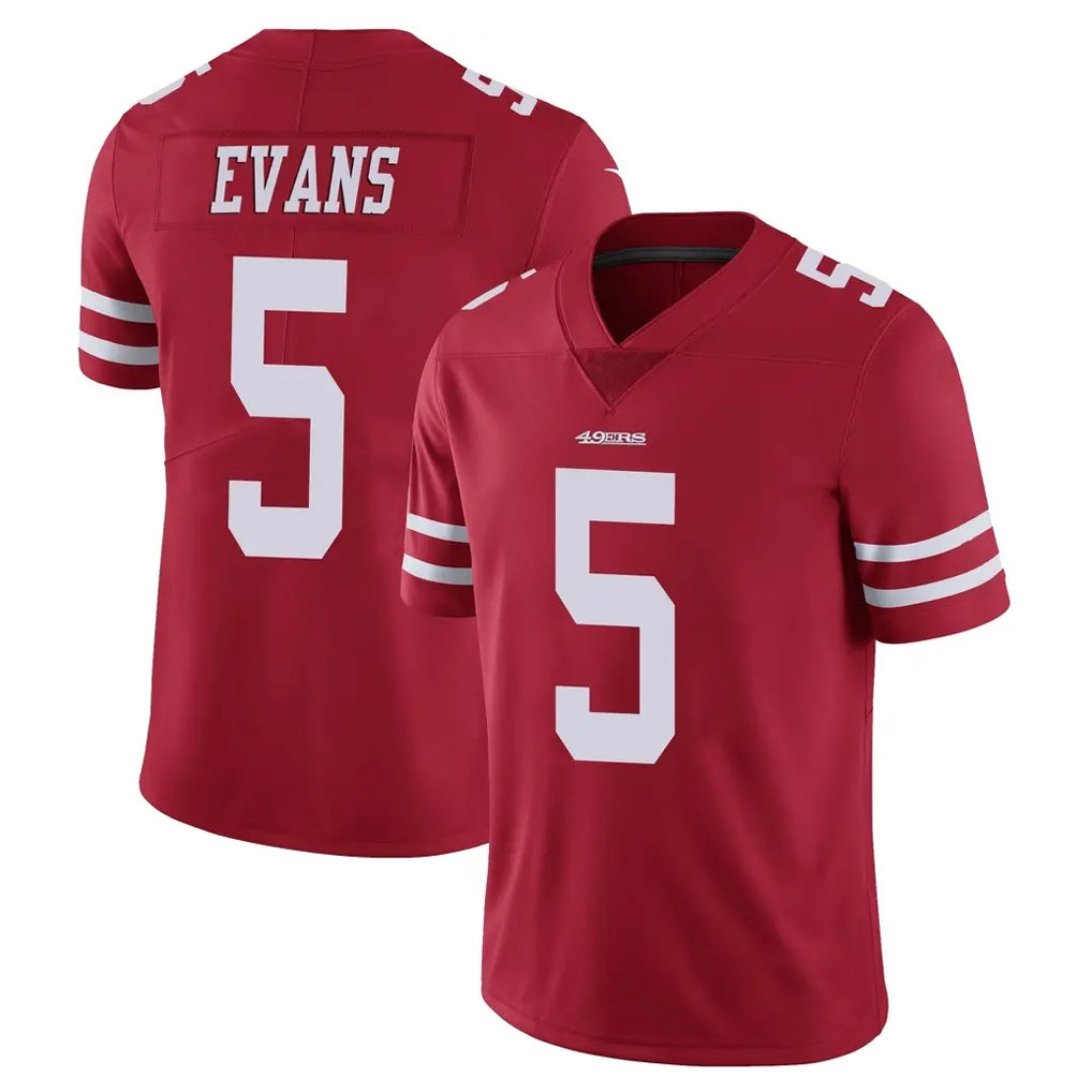 Mdoa SF.49ers #5 Mike Evans Player Red Limited Vapor Untouchable Home Game Stitched Jerseys