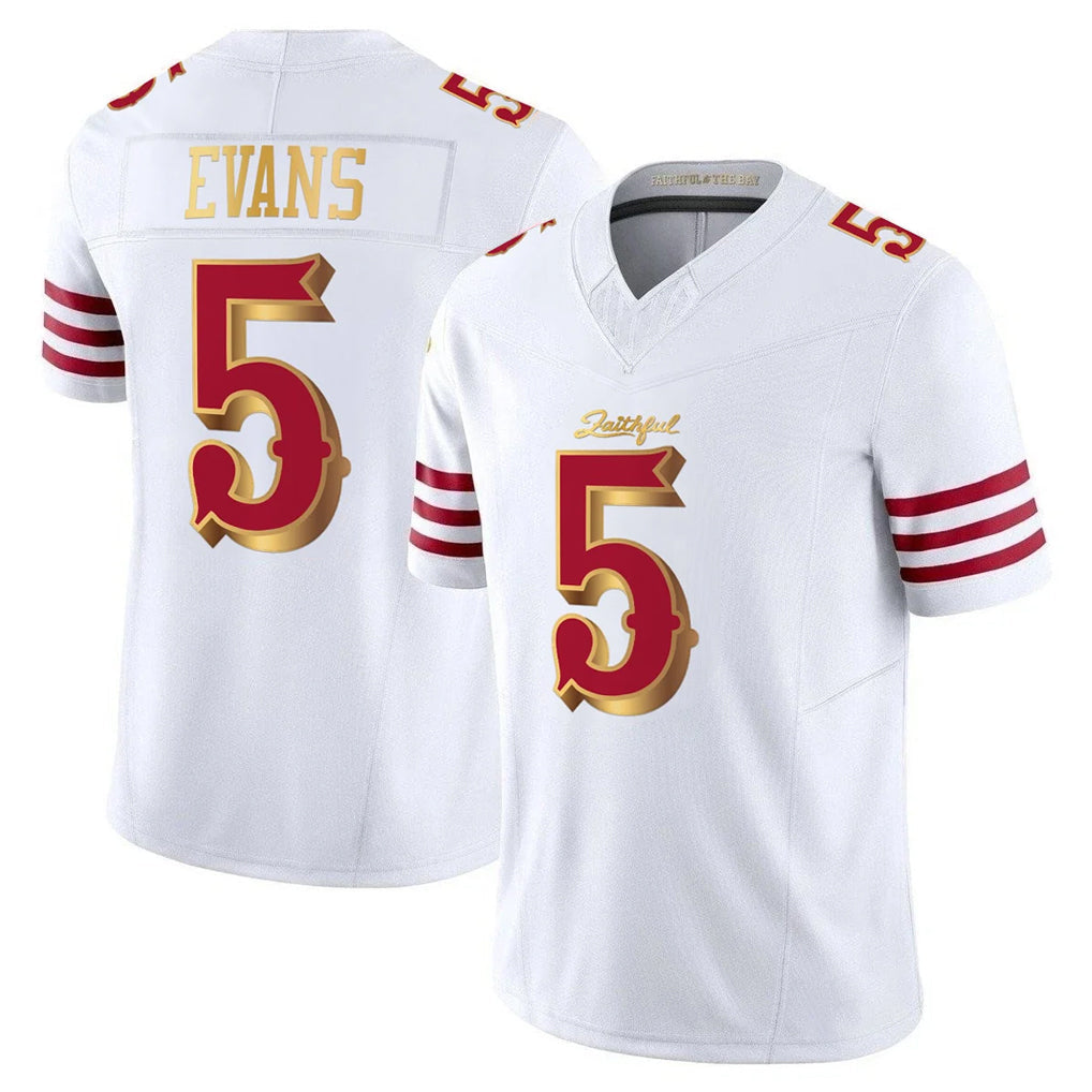 Mdoa SF.49ers #5 Mike Evans Player White 2025 Rivalries Collection Game Limited Stitched Jerseys