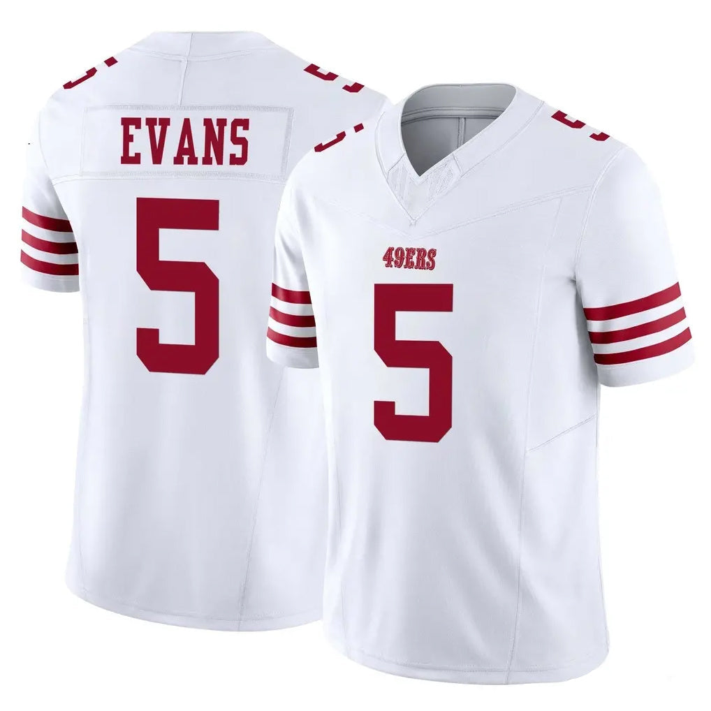 Mdoa SF.49ers #5 Mike Evans Player White Limited Vapor F.U.S.E. Home Game Stitched Jerseys