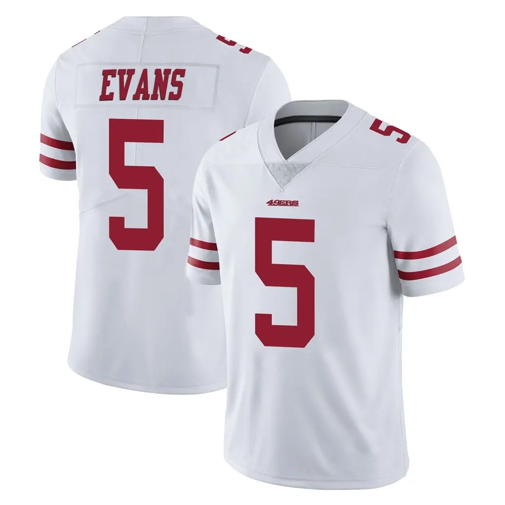 Mdoa SF.49ers #5 Mike Evans Player White Limited Vapor Untouchable Home Game Stitched Jerseys