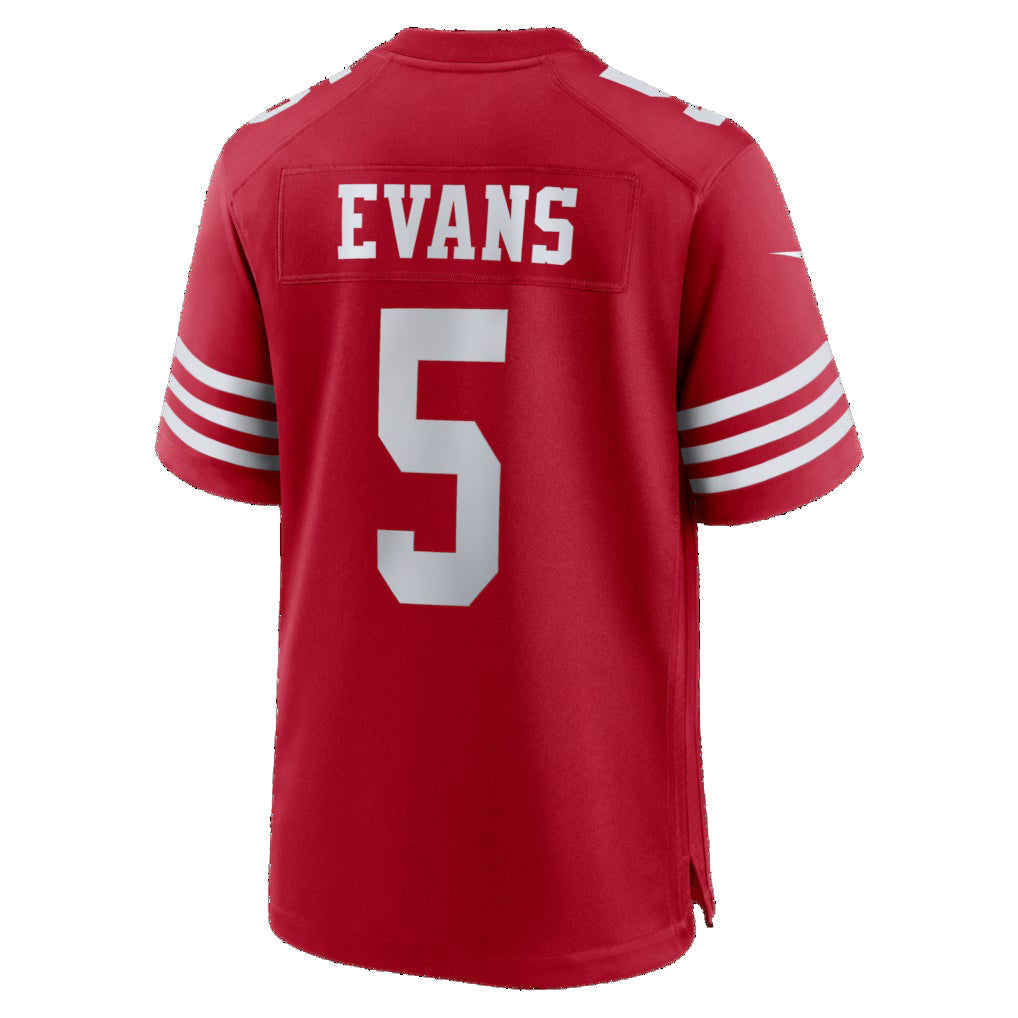 Mdoa SF.49ers #5 Mike Evans Scarlet Game Stitched Jerseys