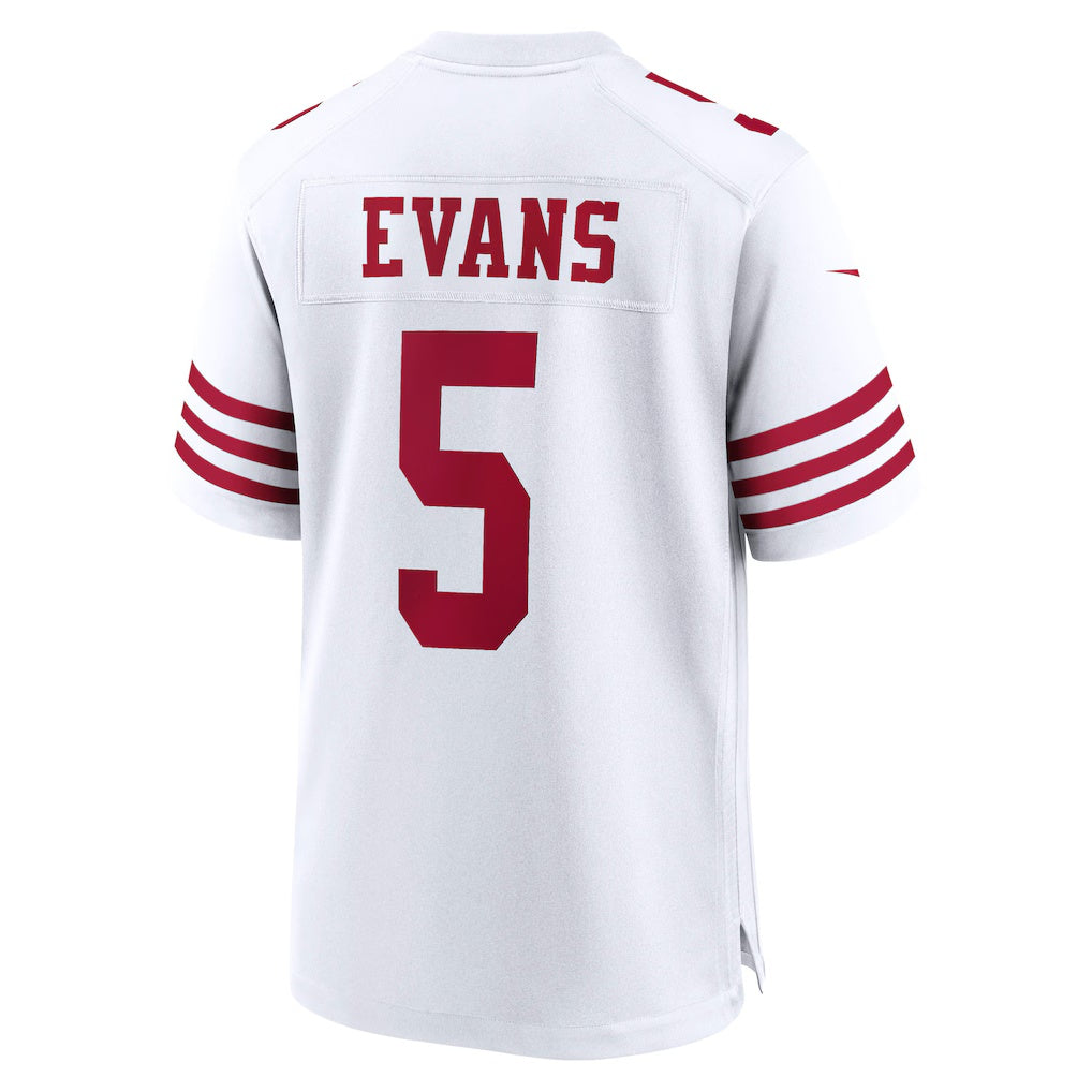 Mdoa SF.49ers #5 Mike Evans White Game Stitched Jerseys
