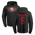 Mdoa SF.49ers #6 Malik Mustapha Player Black LOGO Pullover Hoodies Home Game Stitched Jerseys