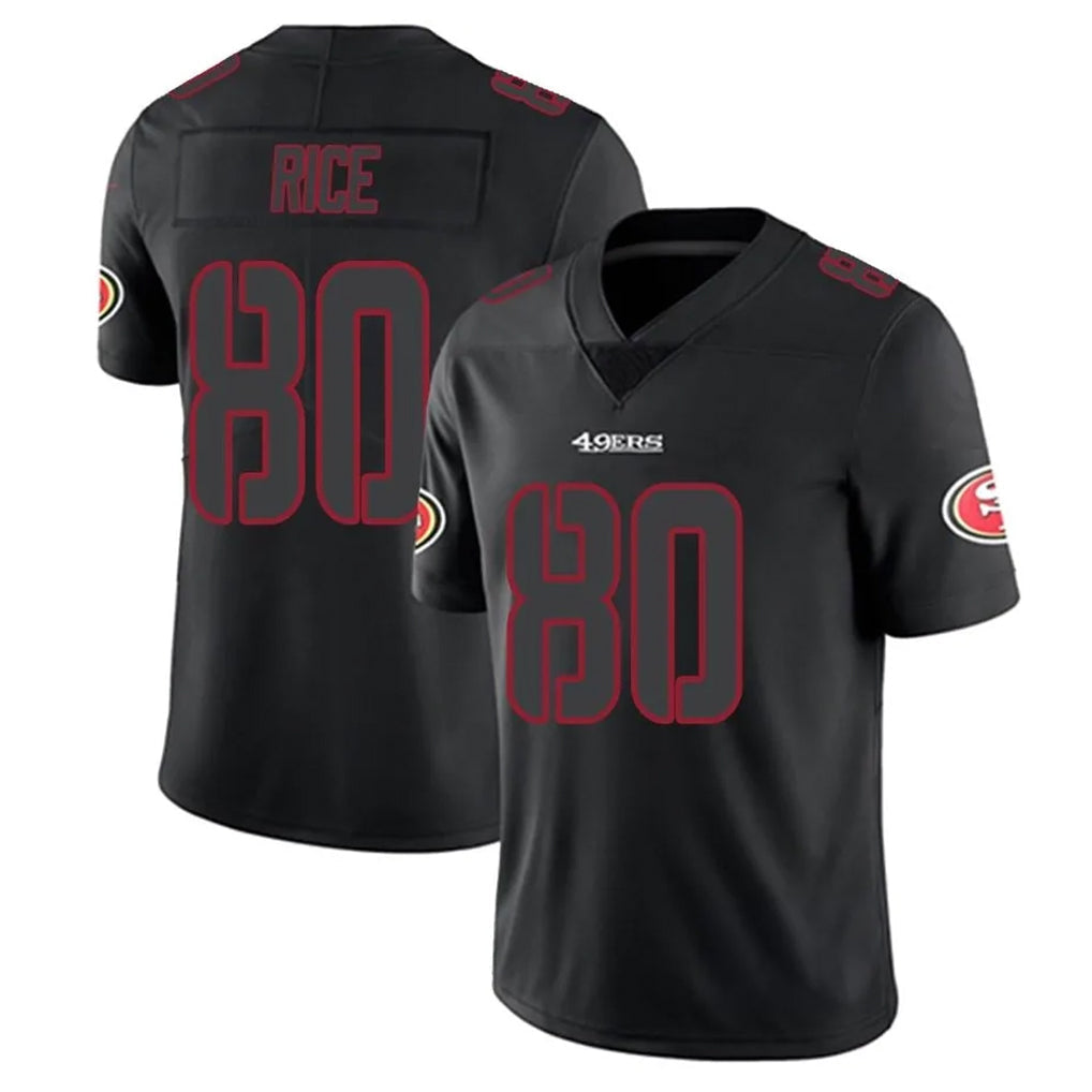 Mdoa SF.49ers #80 Jerry Rice Player Black Limited Rush Impact Stitched Jerseys
