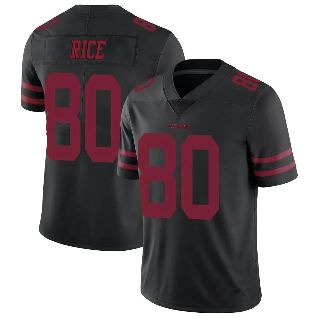 Mdoa SF.49ers #80 Jerry Rice Player Black Vapor Untouchable Limited Throwback Stitched Jerseys