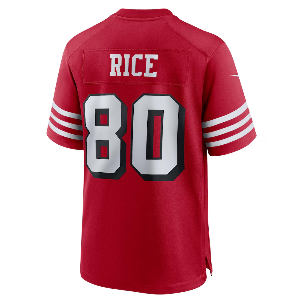 Mdoa SF.49ers #80 Jerry Rice Scarlet Retired Player Alternate Game Stitched Jerseys