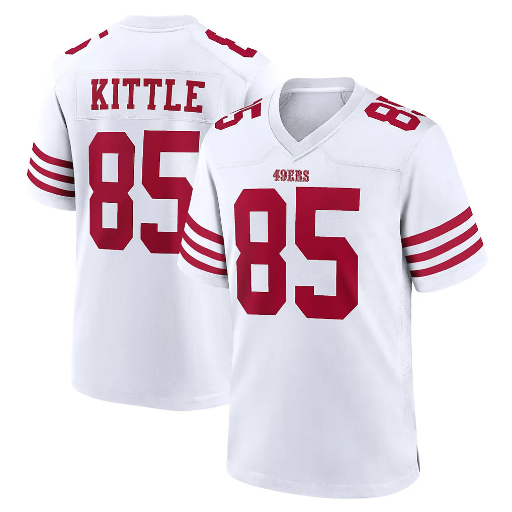 Mdoa SF.49ers #85 George Kittle Player White Game Home Stitched Jerseys