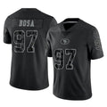 Mdoa SF.49ers #97 Nick Bosa Player Black Limited Reflective Home Game Stitched Jerseys