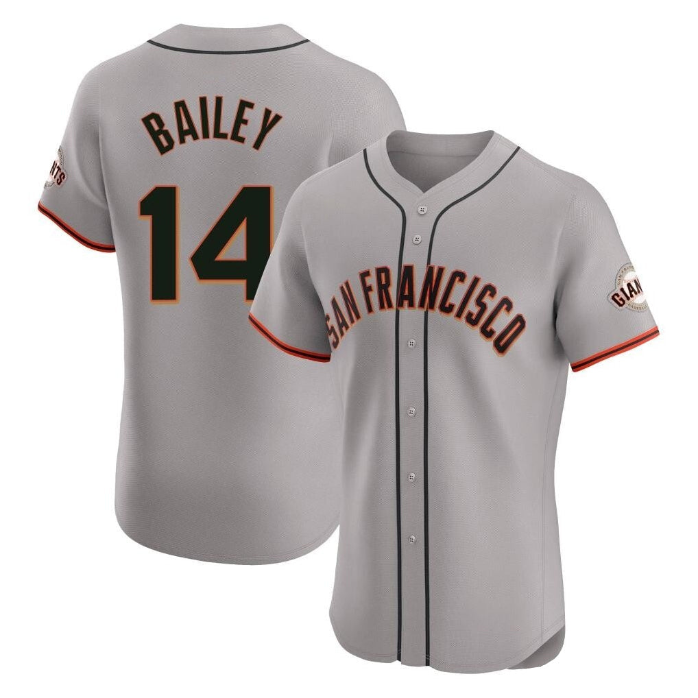 Mdoa SF.Giants #14 Patrick Bailey Player Gray Home Limited Elite Stitched Jerseys