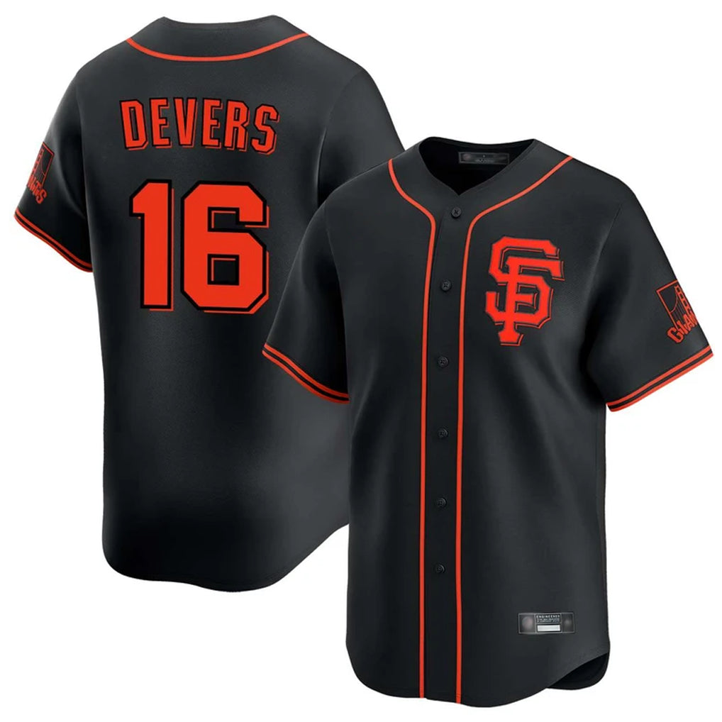 Mdoa SF.Giants #16 Rafael Devers Player Black 2026 Home Limited Stitched Jerseys
