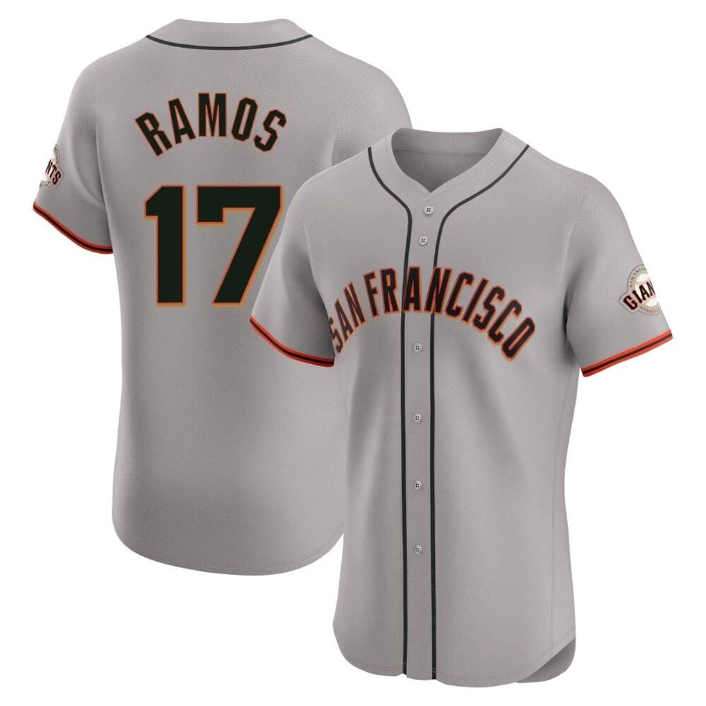 Mdoa SF.Giants #17 Heliot Ramos Player Gray Home Limited Elite Stitched Jerseys