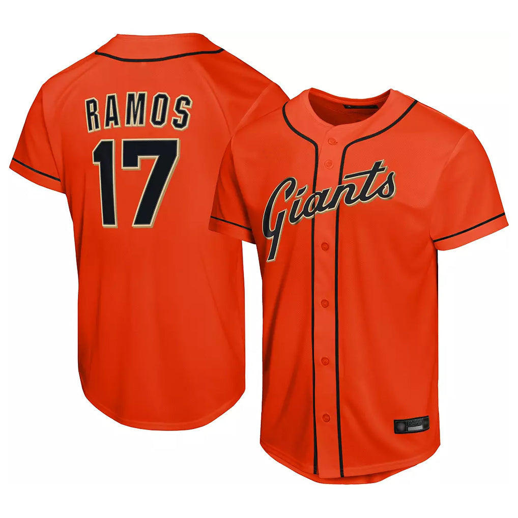 Mdoa SF.Giants #17 Heliot Ramos Player Orange Home Limited Stitched Jerseys