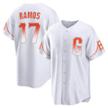 Mdoa SF.Giants #17 Heliot Ramos Player White City Connect Home Game Stitched Jerseys