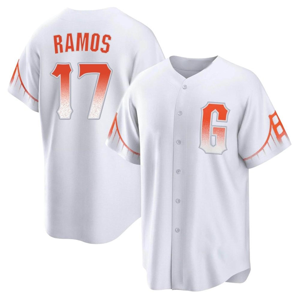 Mdoa SF.Giants #17 Heliot Ramos Player White City Connect Home Game Stitched Jerseys