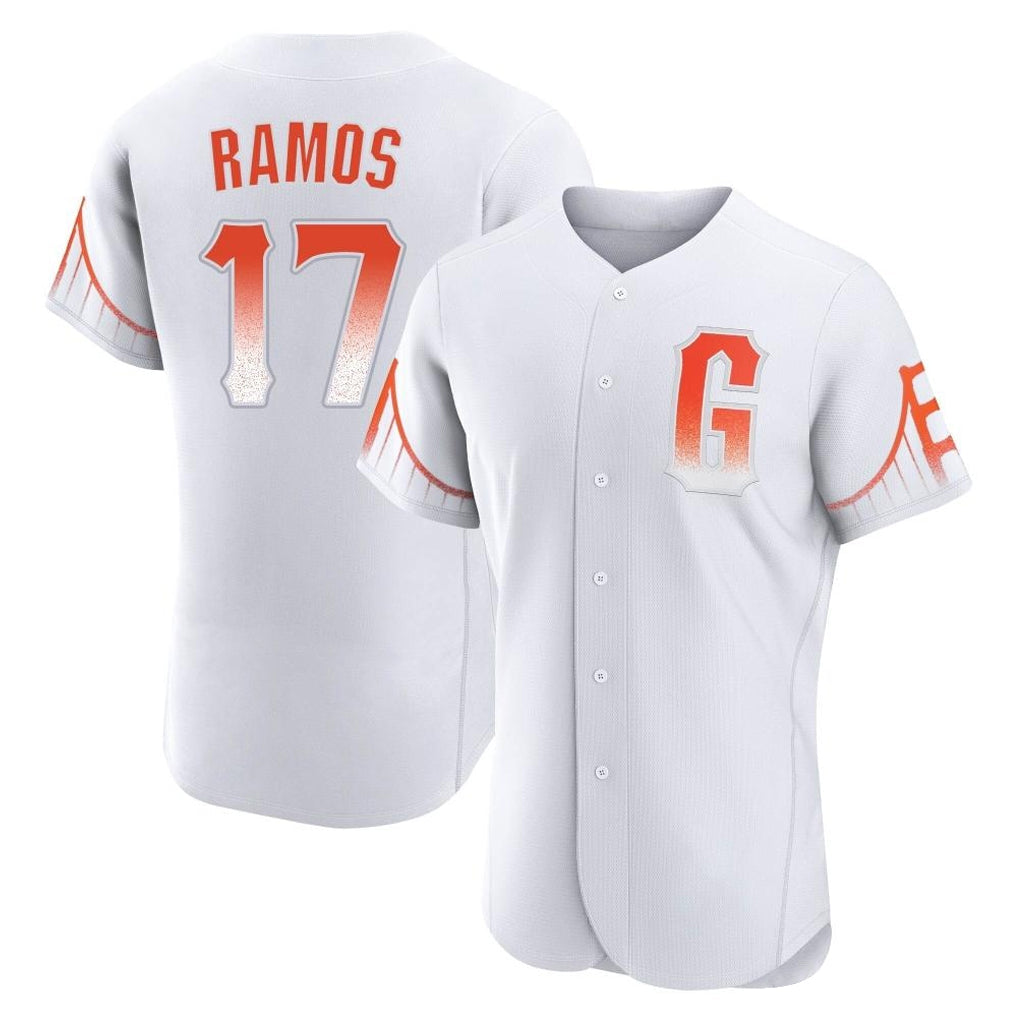 Mdoa SF.Giants #17 Heliot Ramos Player White City Connect Home Limited Elite Stitched Jerseys