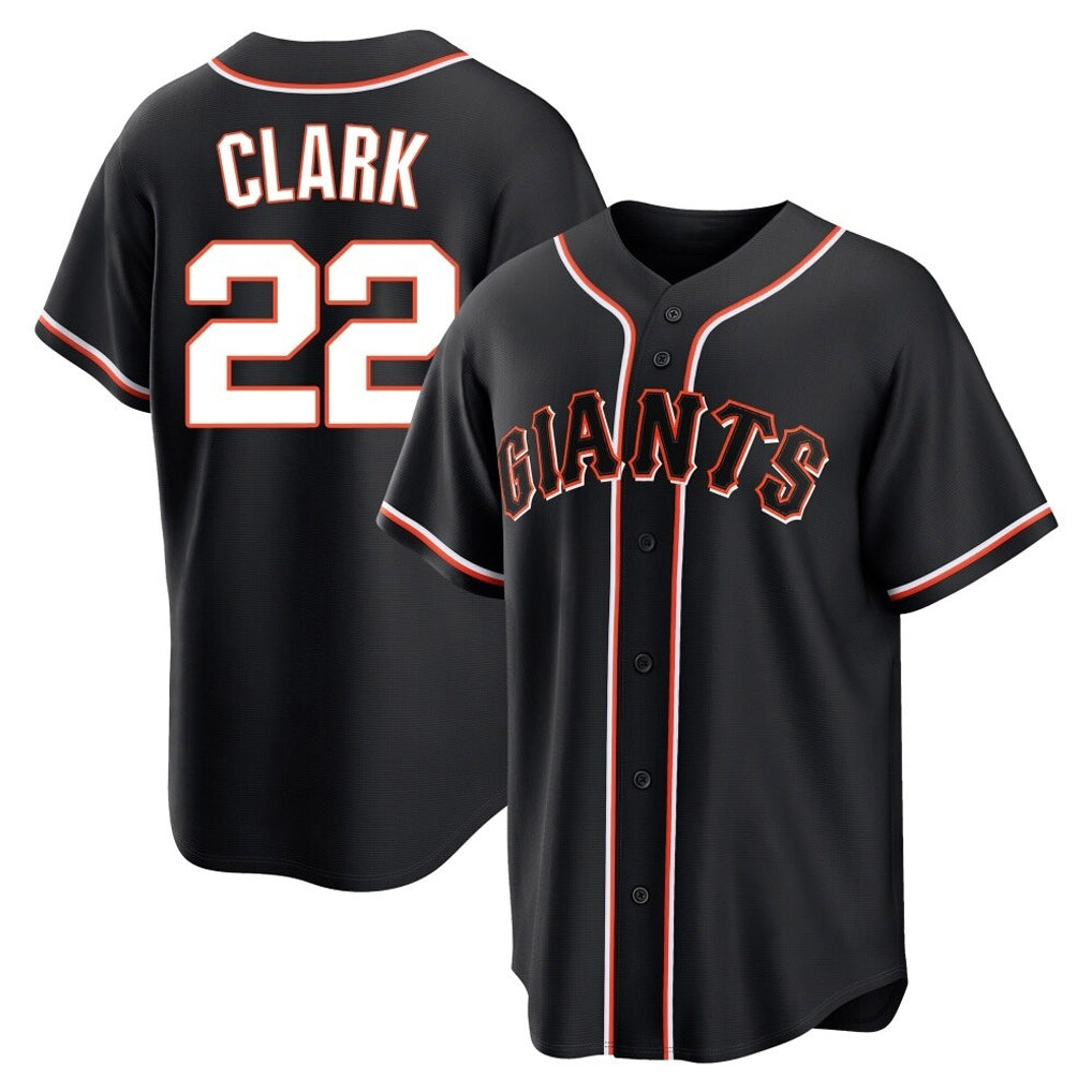 Mdoa SF.Giants #22 Will Clark Player Black Fashion Out Home Limited Stitched Jerseys