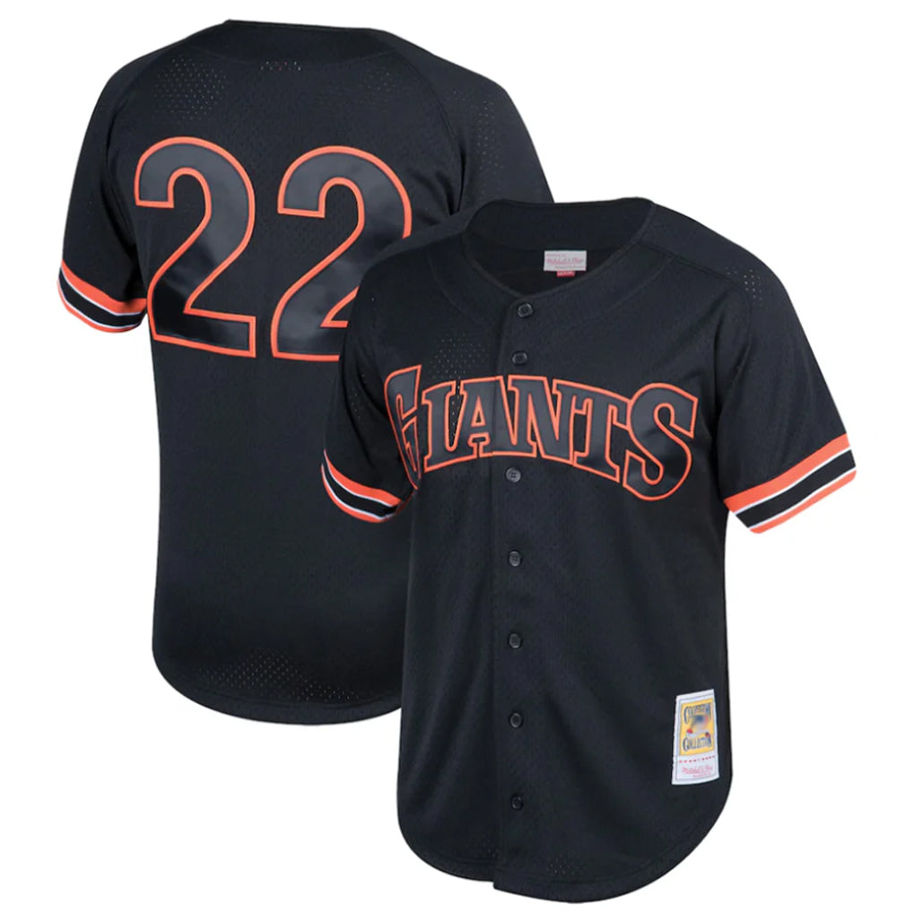 Mdoa SF.Giants #22 Will Clark Player Black Mitchell & Ness Cooperstown Collection Limited Stitched Jerseys