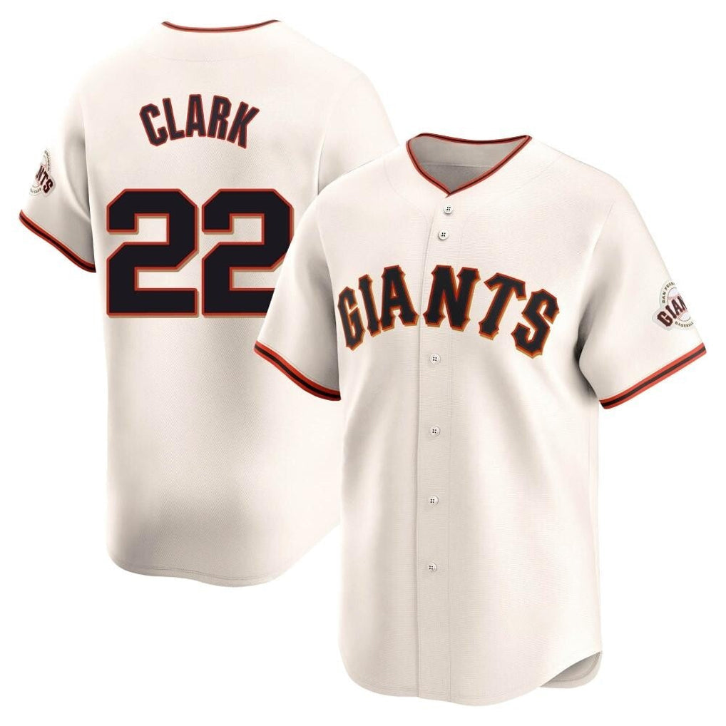 Mdoa SF.Giants #22 Will Clark Player Cream Home Limited Stitched Jerseys