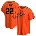 Mdoa SF.Giants #22 Will Clark Player Orange Home Game Stitched Jerseys