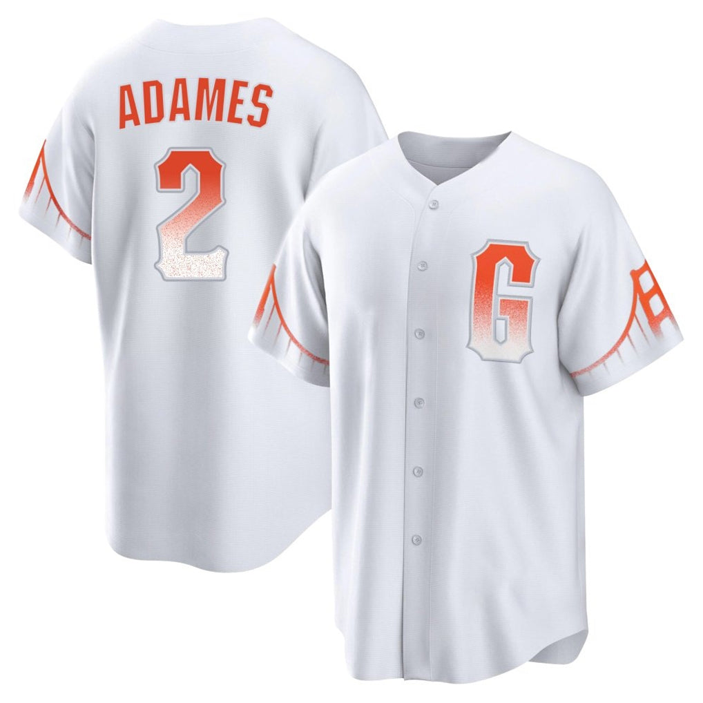 Mdoa SF.Giants #2 Willy Adames Player White City Connect Home Game Stitched Jerseys