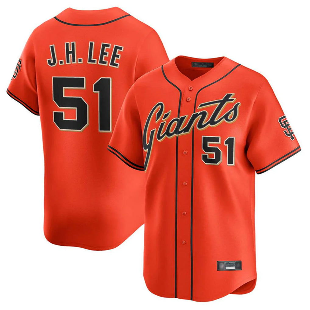 Mdoa SF.Giants #51 Jung Hoo Lee Player Orange Home Limited Stitched Jerseys
