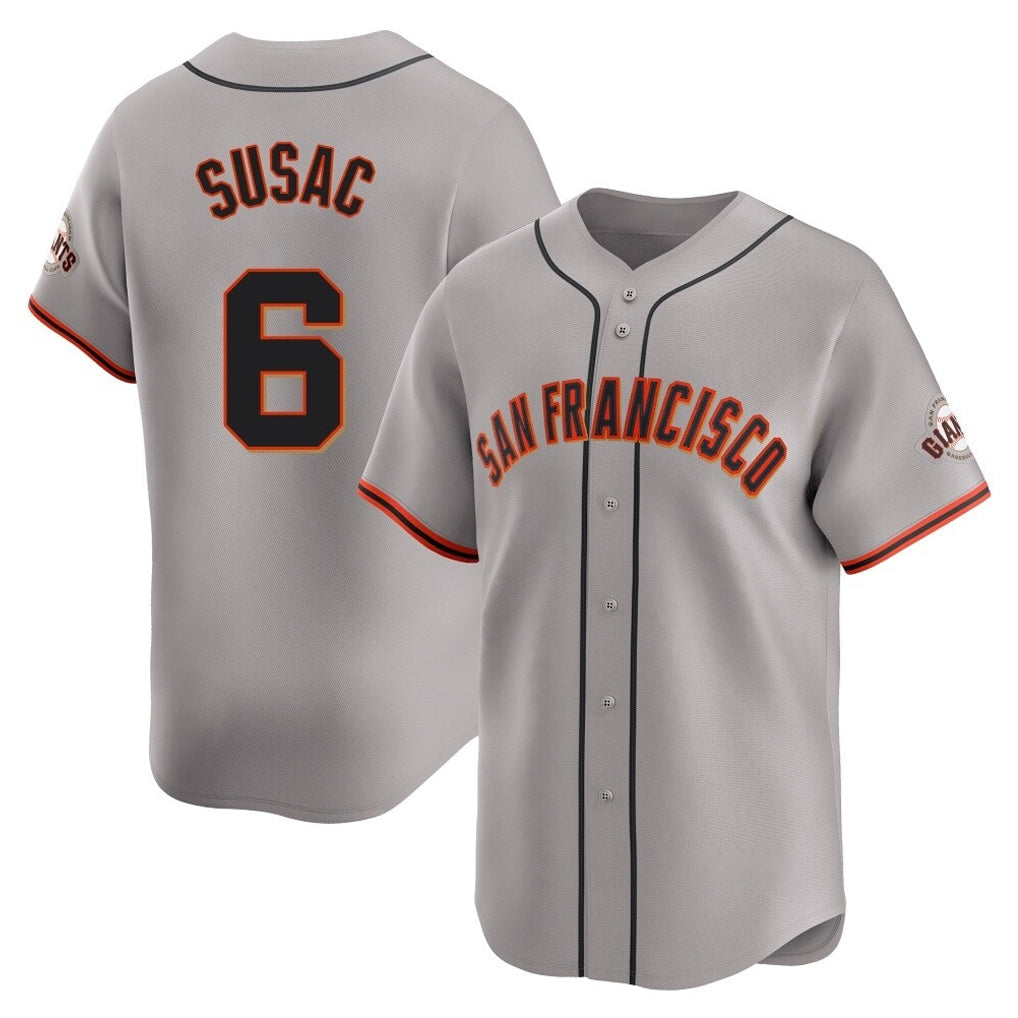 Mdoa SF.Giants #6 Daniel Susac Player Gray Home Limited Stitched Jerseys
