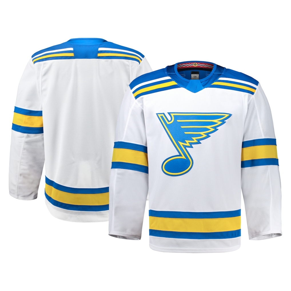 Mdoa SL.Blues White Away Authentic Pro Jerseys