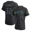 Mdoa TB.Rays #12 Wade Boggs Player Black City Connect Home Limited Elite Stitched Jerseys