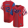 Mdoa TB.Rays #12 Wade Boggs Player Red 2025 Independence Day Vapor Premier Limited Stitched Jerseys