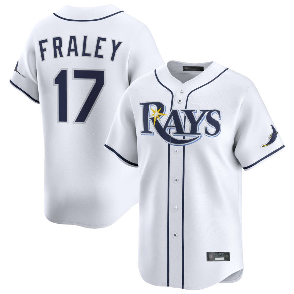 Mdoa TB.Rays #17 Jake Fraley Player White Home Limited Stitched Jerseys