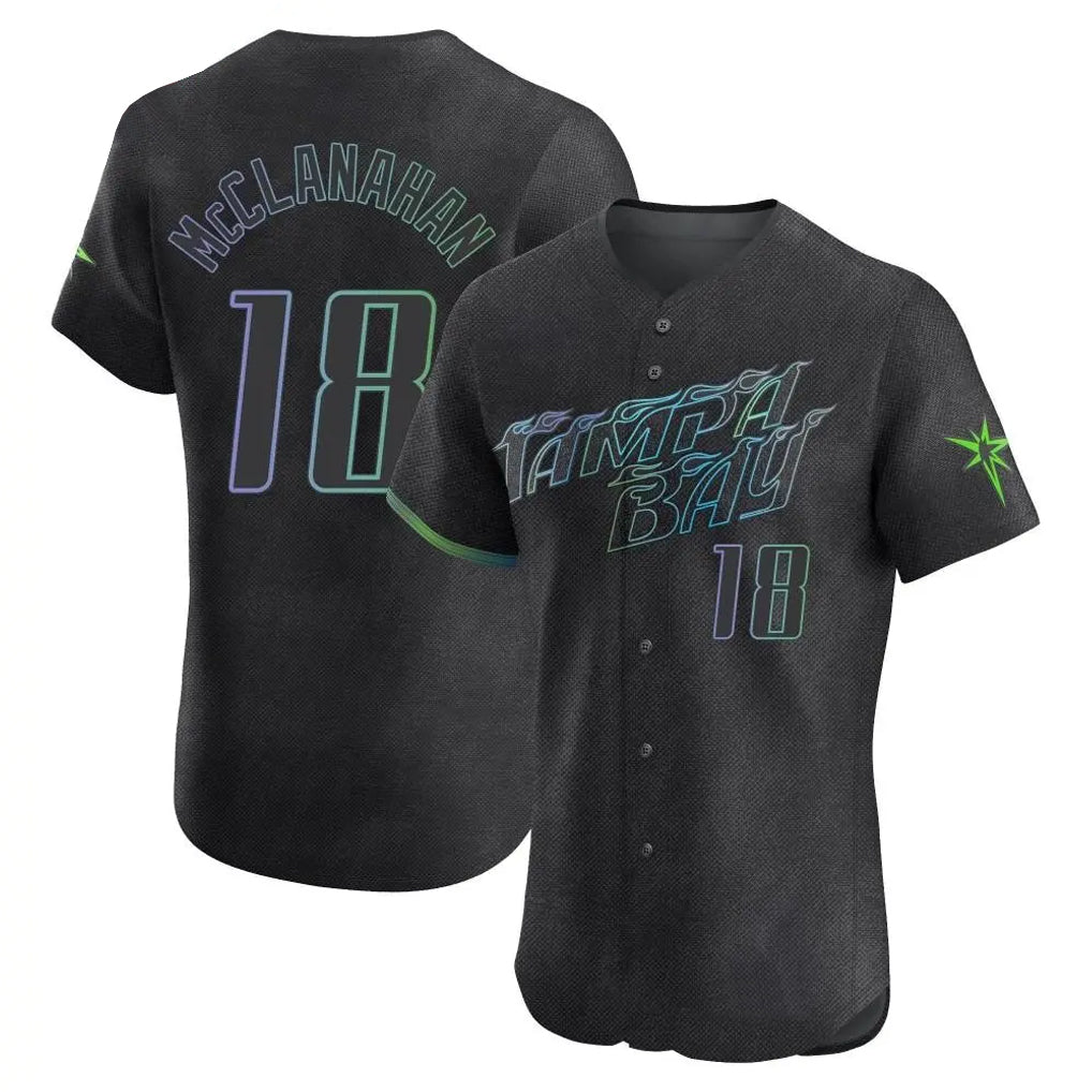 Mdoa TB.Rays #18 Shane McClanahan Player Black City Connect Home Limited Elite Stitched Jerseys